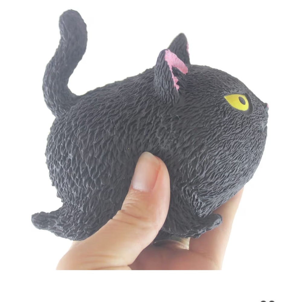 Pudgiez Cat Plush Squeeze Toy — Black - Picture 8 of 14